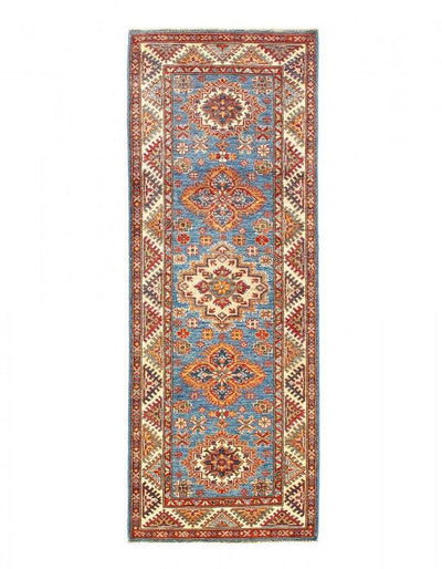 Canvello Fine Hand Knotted Kazak Runner - 2'6''X 7' - Canvello