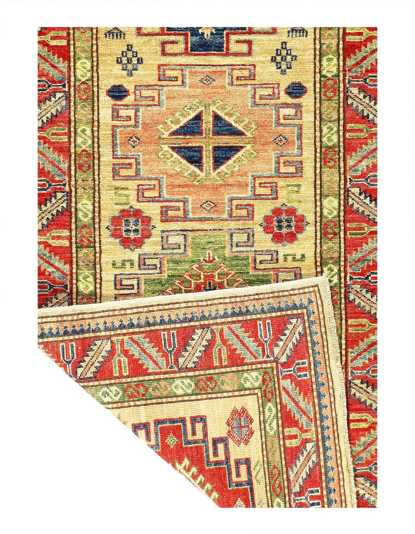 Canvello Fine Hand Knotted kazak Runner - 2'7" X 8'3" - Canvello