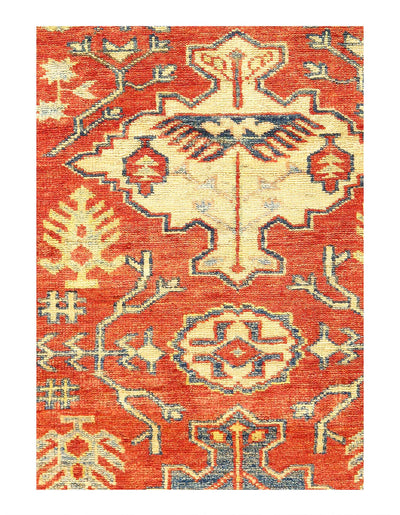 Canvello Fine Hand Knotted kazak Runner Rug - 3' X 8'8'' - Canvello