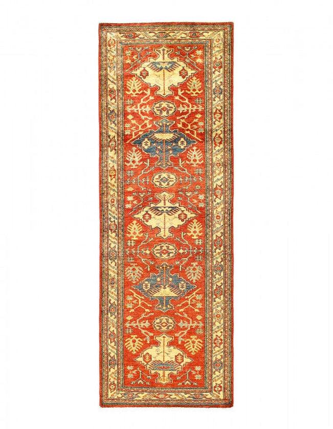 Canvello Fine Hand Knotted kazak Runner Rug - 3' X 8'8'' - Canvello