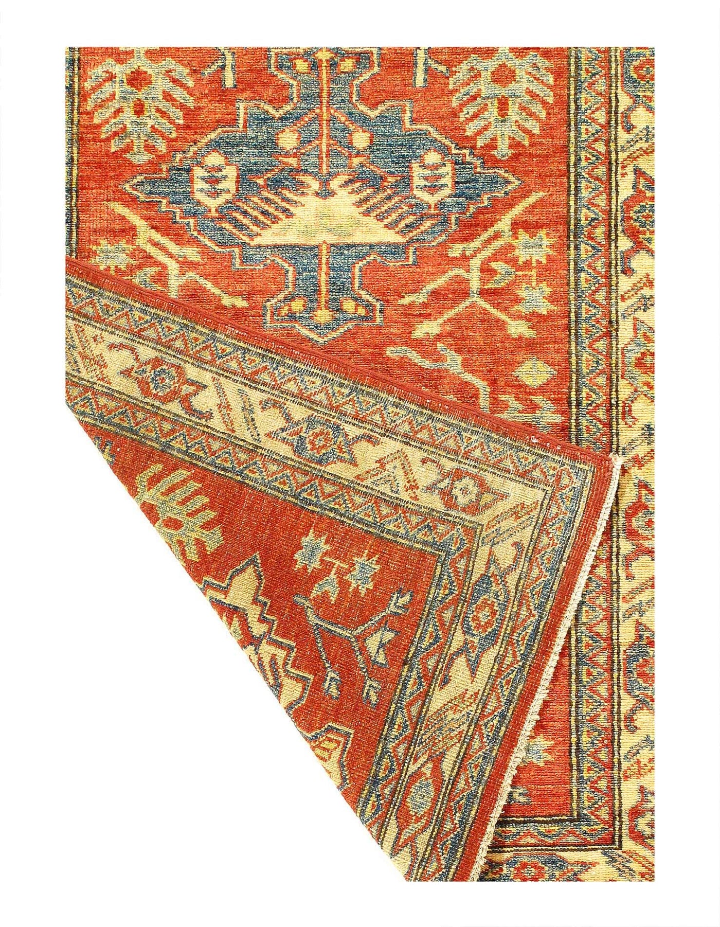 Canvello Fine Hand Knotted kazak Runner Rug - 3' X 8'8'' - Canvello