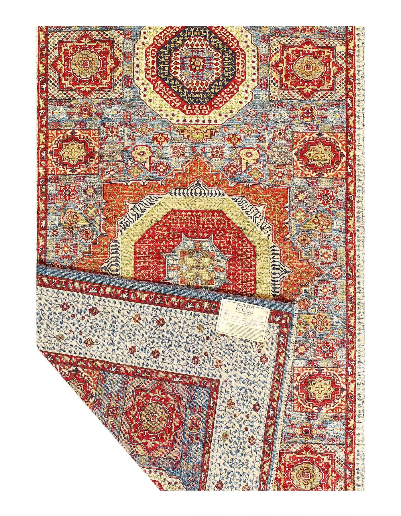 Canvello Fine hand Knotted Mamluk Design - 5'8" X 8' - Canvello