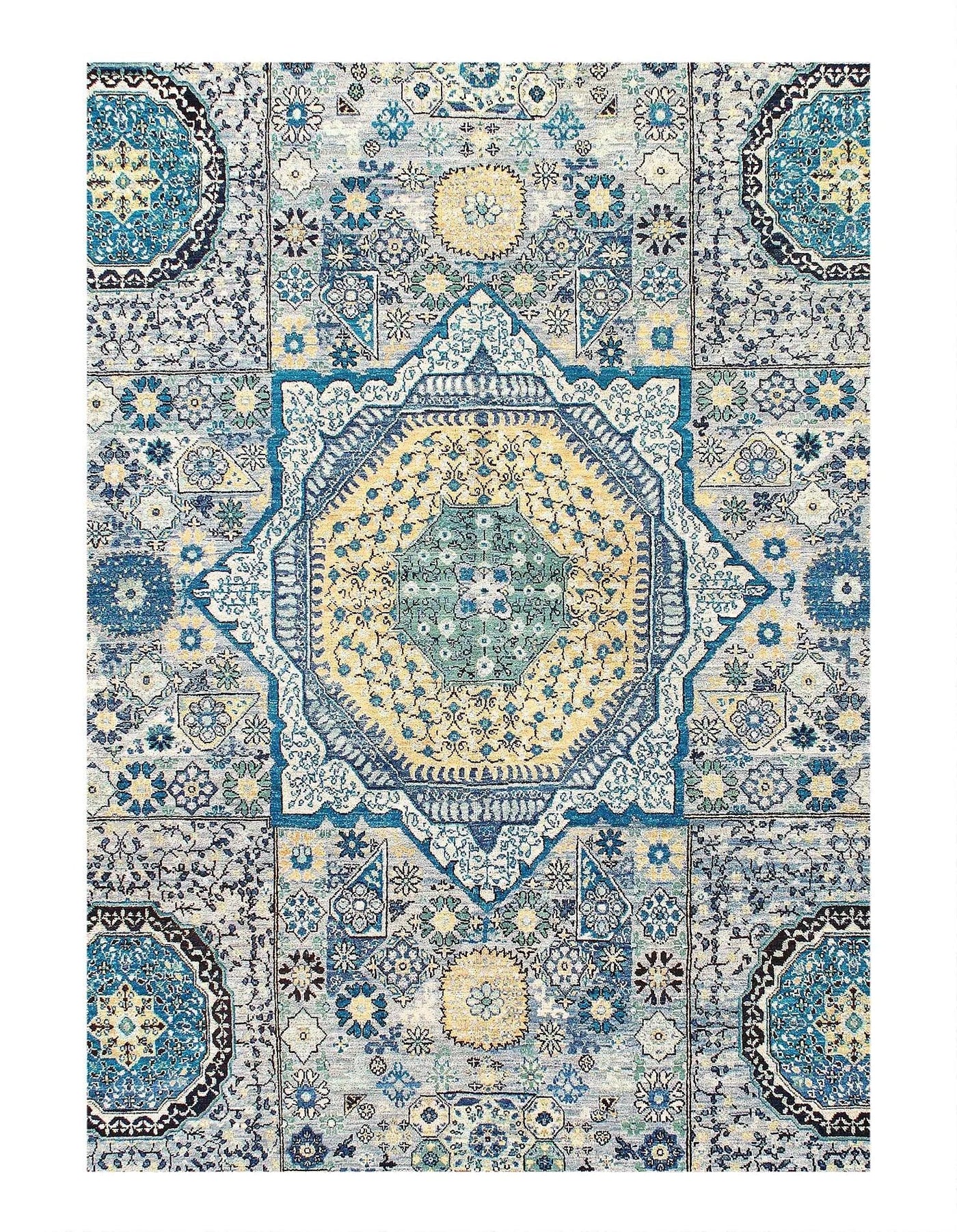 Canvello Fine Hand Knotted Mamluk Design - 9'1" X 12'5" - Canvello