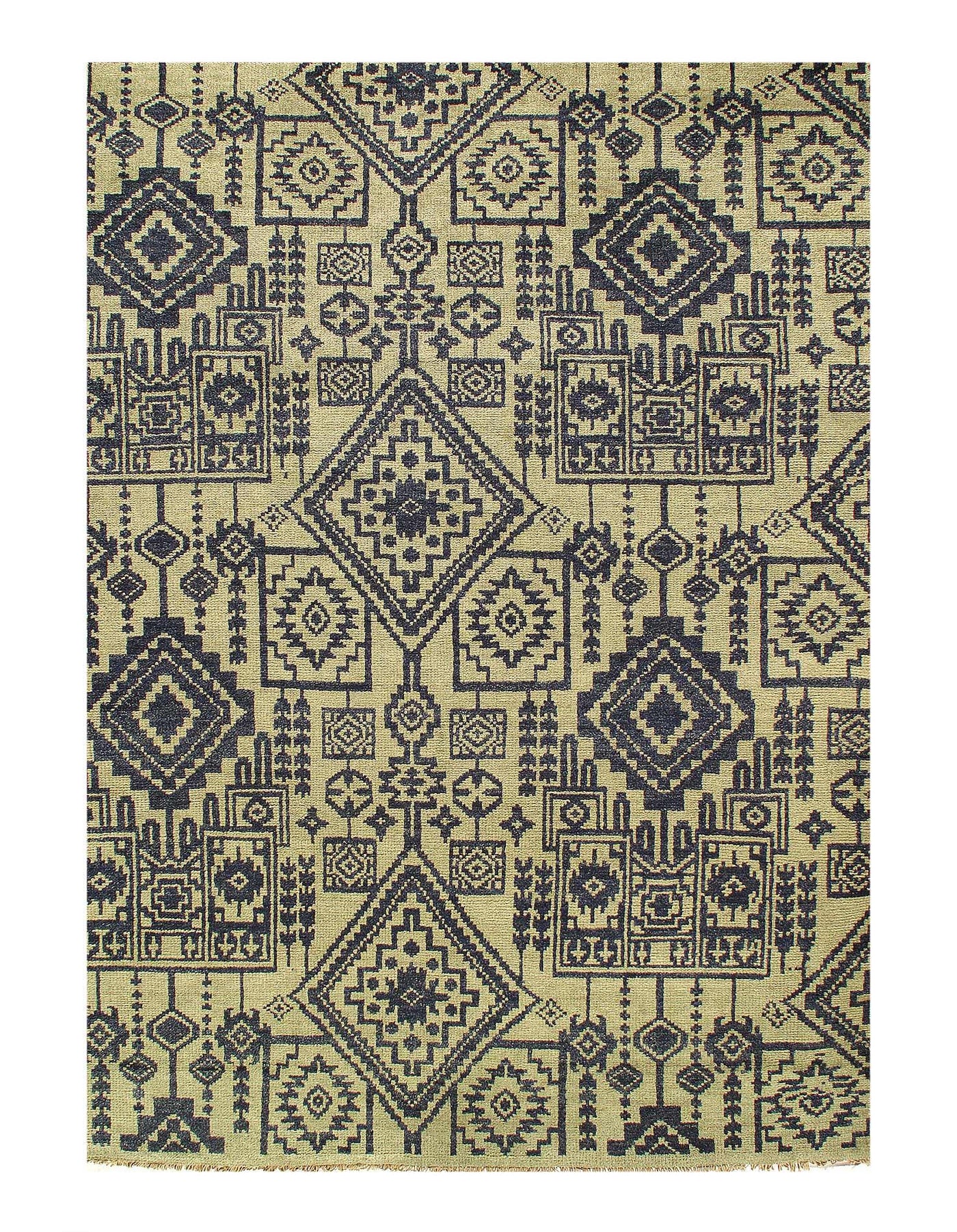 Canvello Fine Hand Knotted Mamluk Rug - 8'1'' X 10'1'' - Canvello