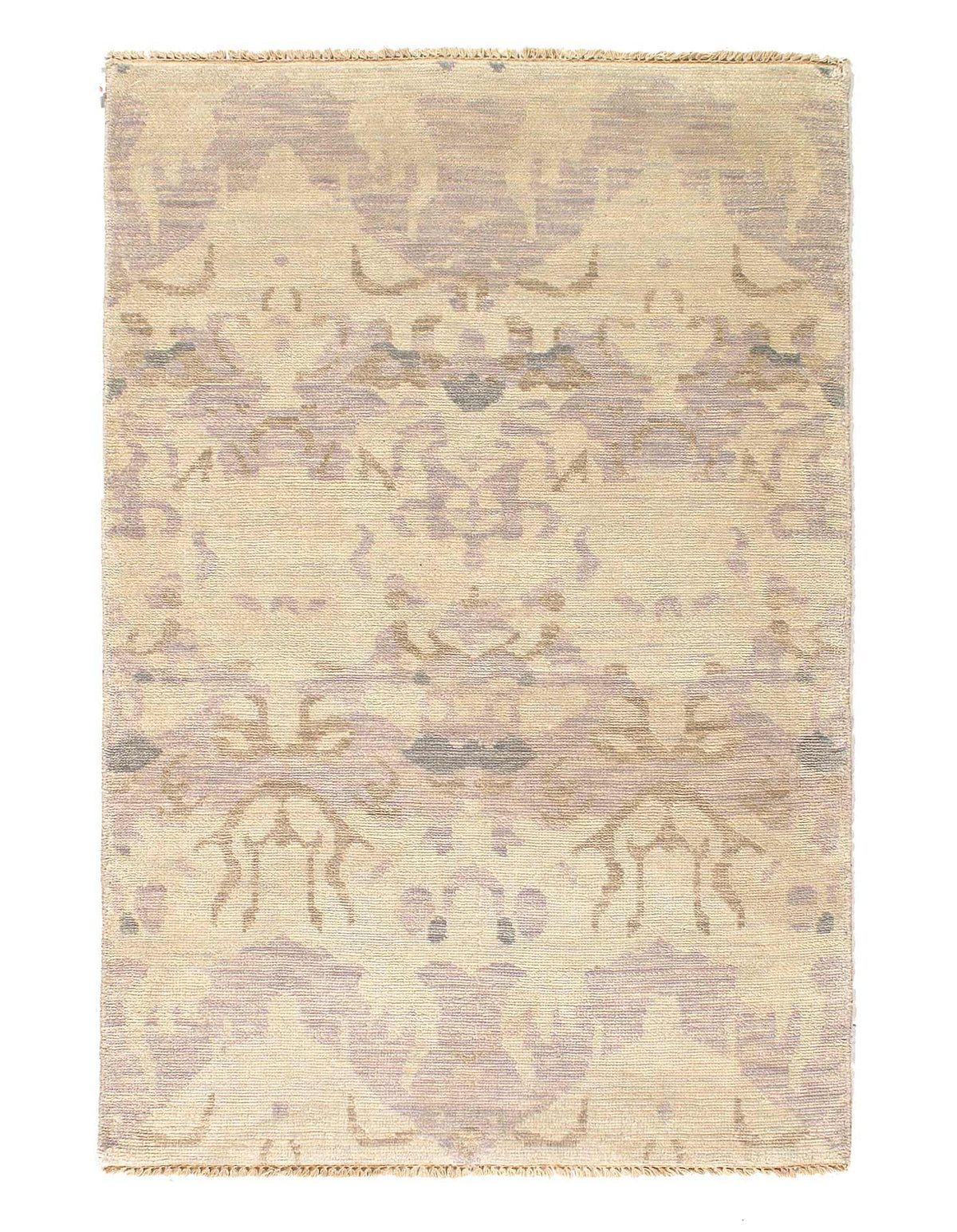 Canvello - Alfombras finas anudadas a mano en gris moderno - 4' X 6' 
