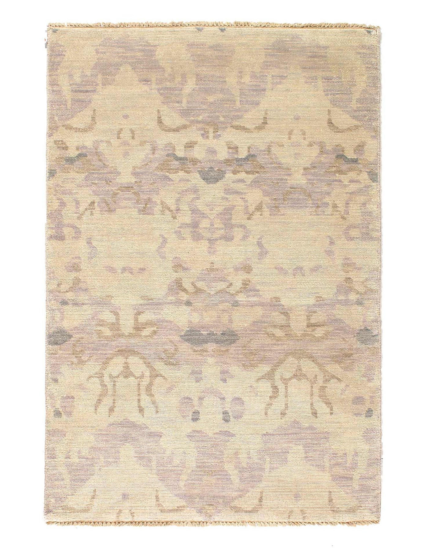Canvello Fine Hand Knotted Modern Grey Rugs - 4' X 6'