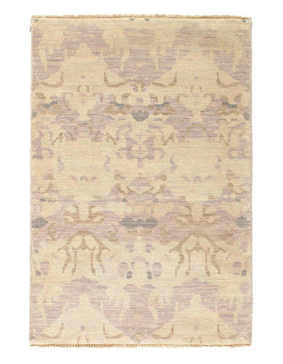 Canvello Fine Hand Knotted Modern Grey Rugs - 4' X 6'