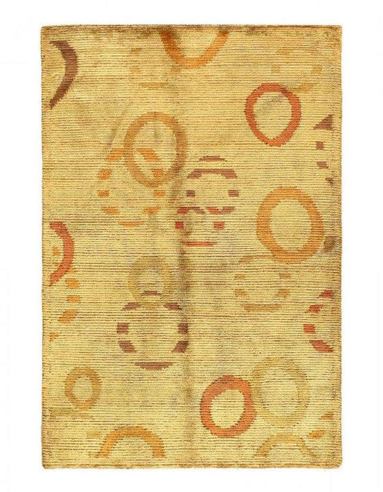 18 世紀古董高加索哈薩克羊毛客廳地毯 - 3'7'' X 7'5''