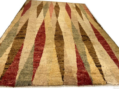 Canvello Fine Hand Knotted Modern Shaggy Rug - 5'6'' X 8'7'' - Canvello