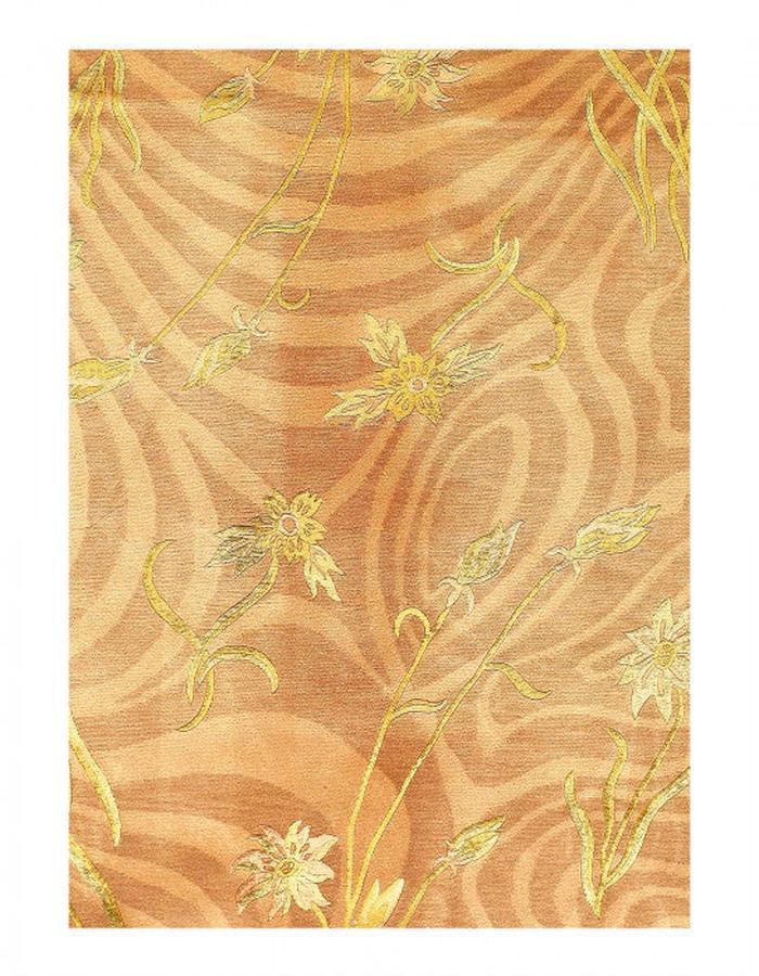 Canvello Fine Hand Knotted Modern silk & wool Rug 9'1'' X 12'1'' - Canvello