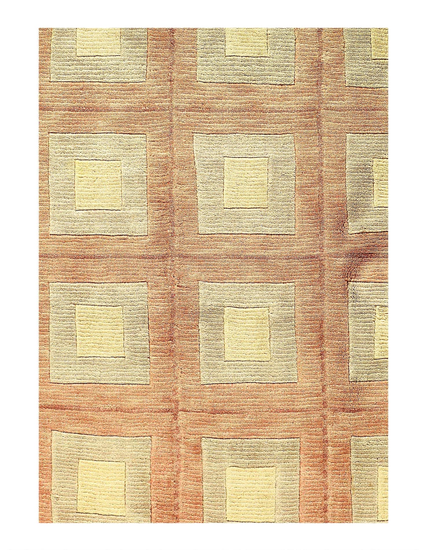 Canvello Fine Hand Knotted Modern square Rug - 6" X 6" - Canvello