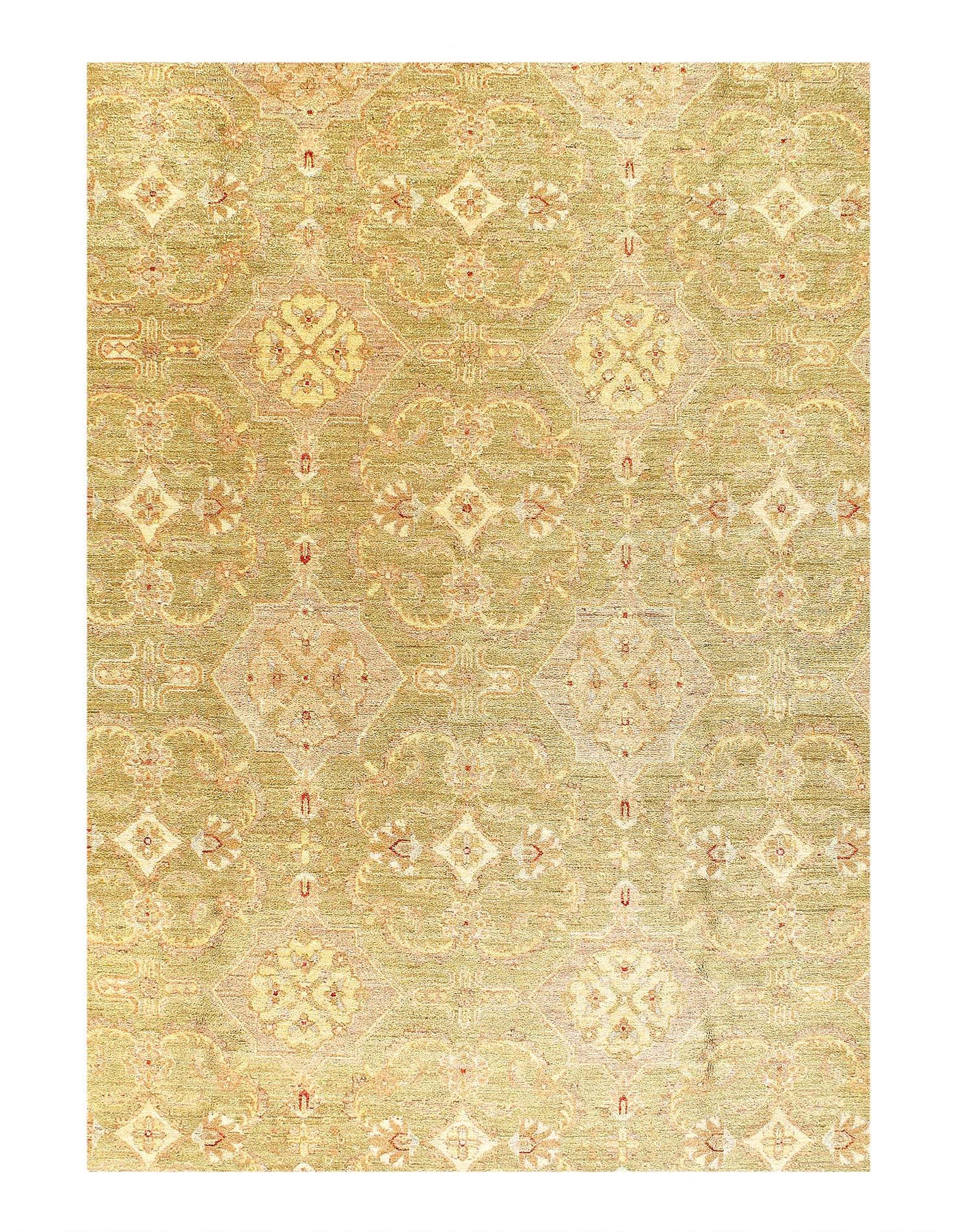 Canvello Fine Hand Knotted Oushak Design Rug - 10'1'' X 14'2''
