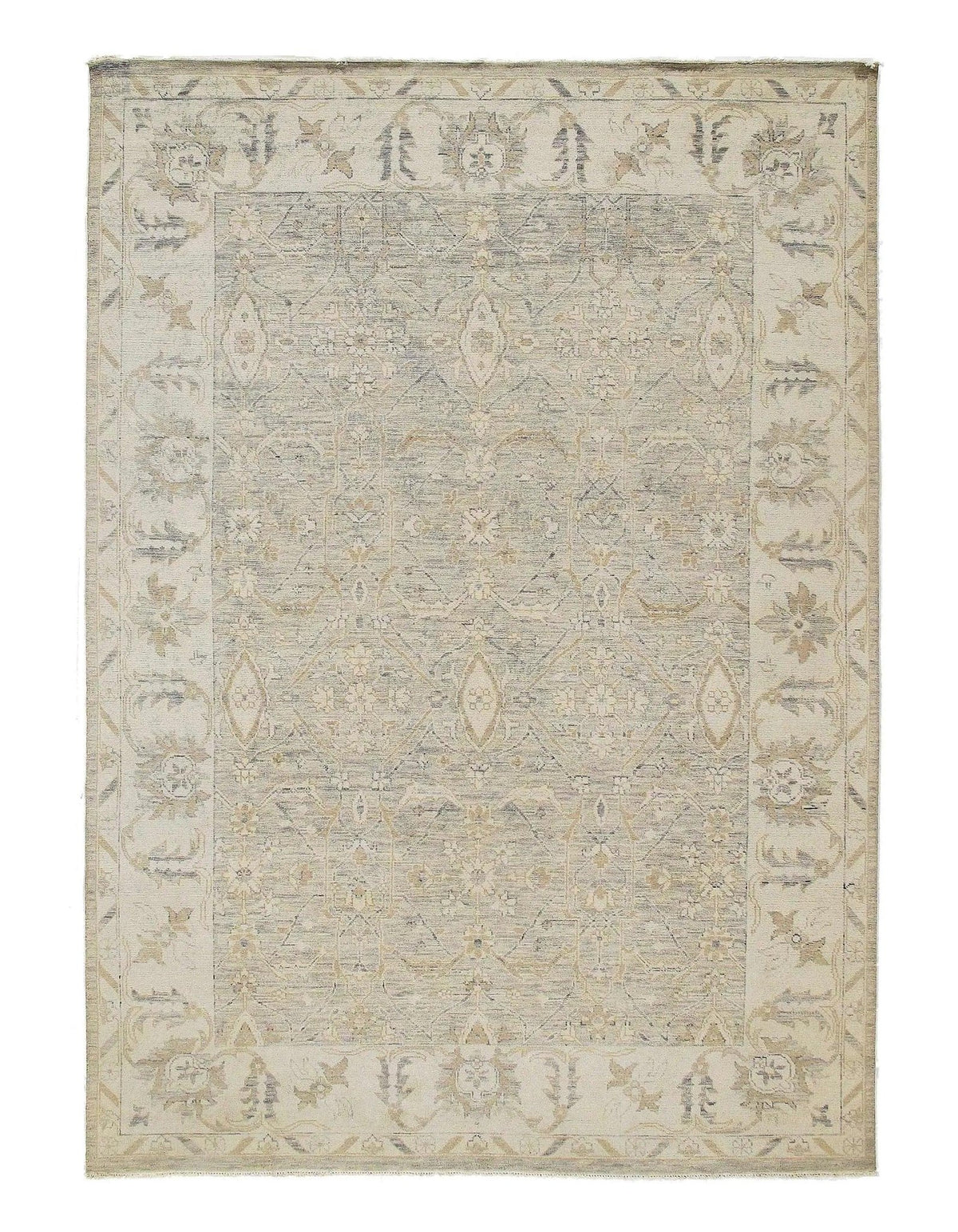 Canvello Fine Hand Knotted Oushak design Rug - 10 X 14'