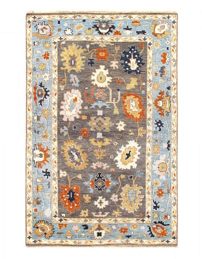 Canvello Fine Hand Knotted Oushak Design Rug - 5'2'' X 8'1''
