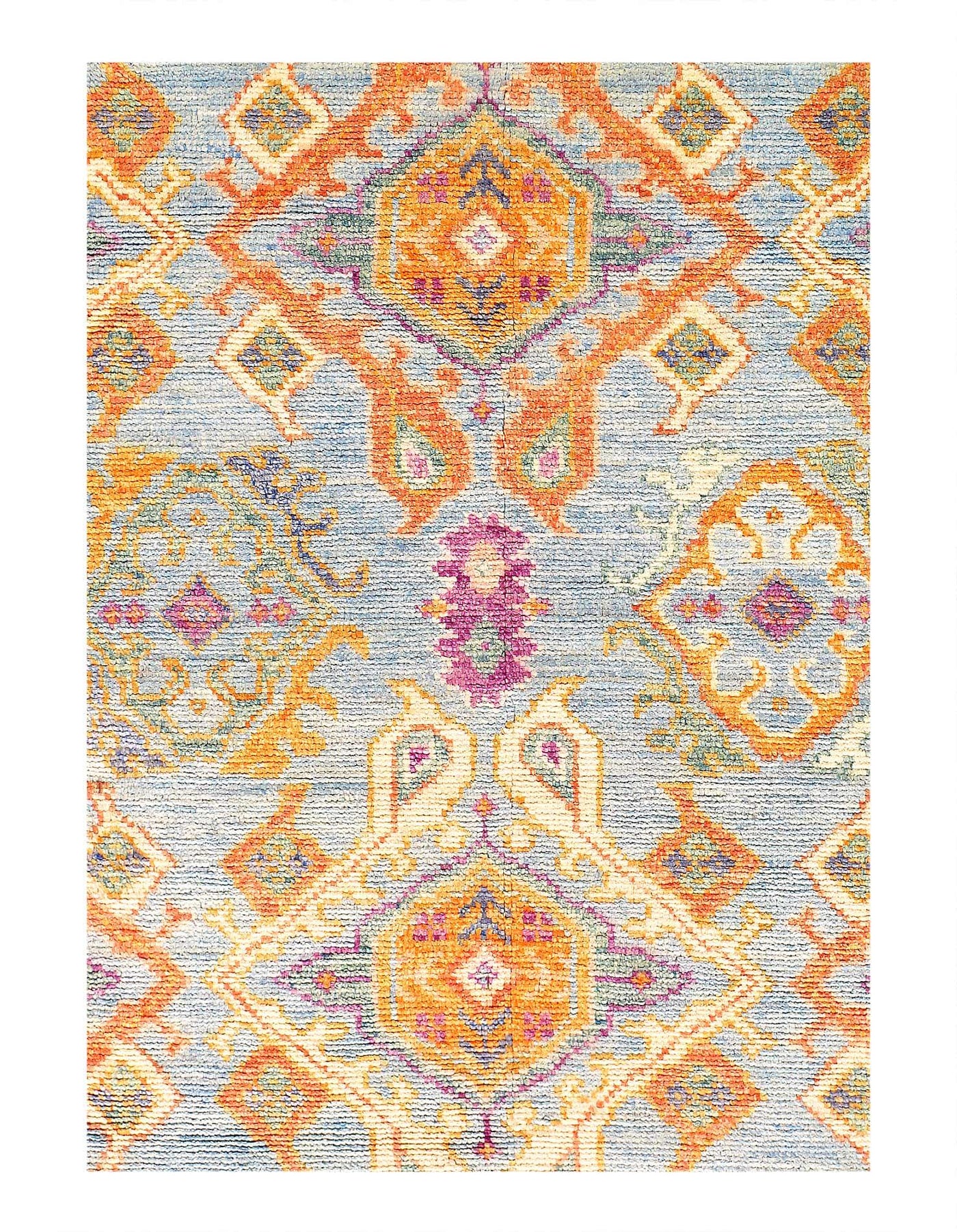 Canvello Fine hand Knotted Oushak Design Rug - 5' X 7' - Canvello