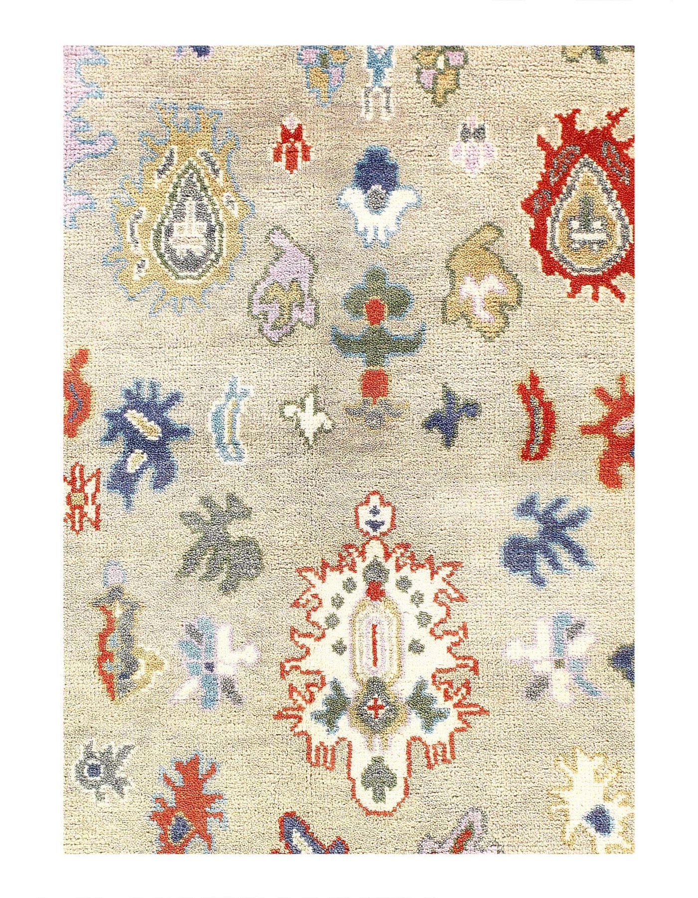 Canvello Fine Hand Knotted Oushak Design Rug - 5' X 8' - Canvello