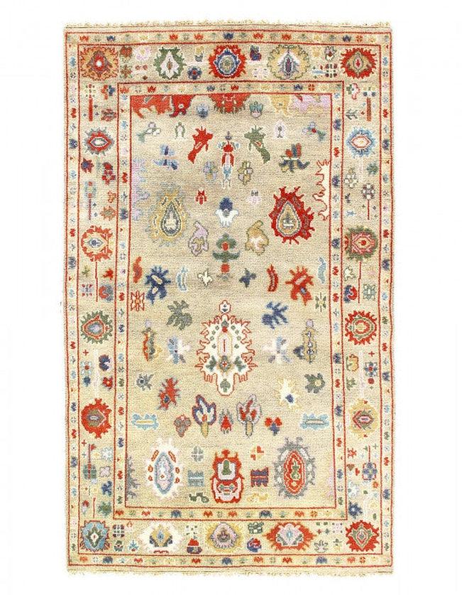 Canvello Fine Hand Knotted Oushak Design Rug - 5' X 8' - Canvello