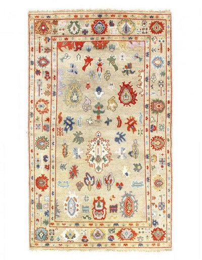 Canvello Fine Hand Knotted Oushak Design Rug - 5' X 8' - Canvello