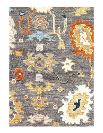 Canvello Fine Hand Knotted Oushak Design Rug - 5'2'' X 8'1'' - Canvello