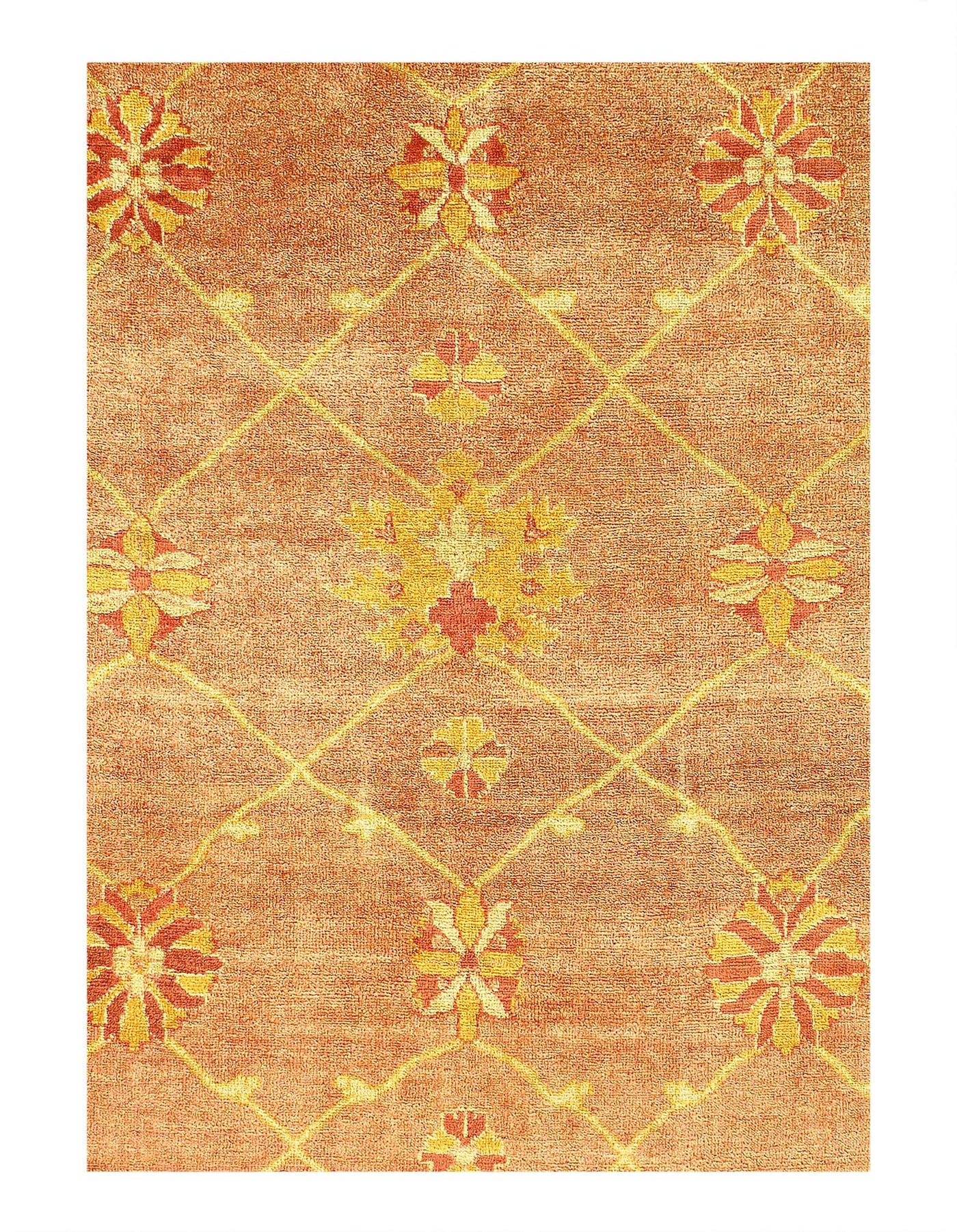 Canvello Fine Hand Knotted Oushak Design Rug - 6' x 9' - Canvello