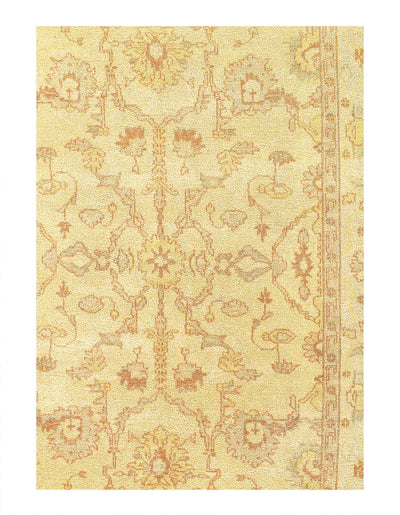 Canvello Fine Hand Knotted Oushak Design Rug - 6' x 9'
