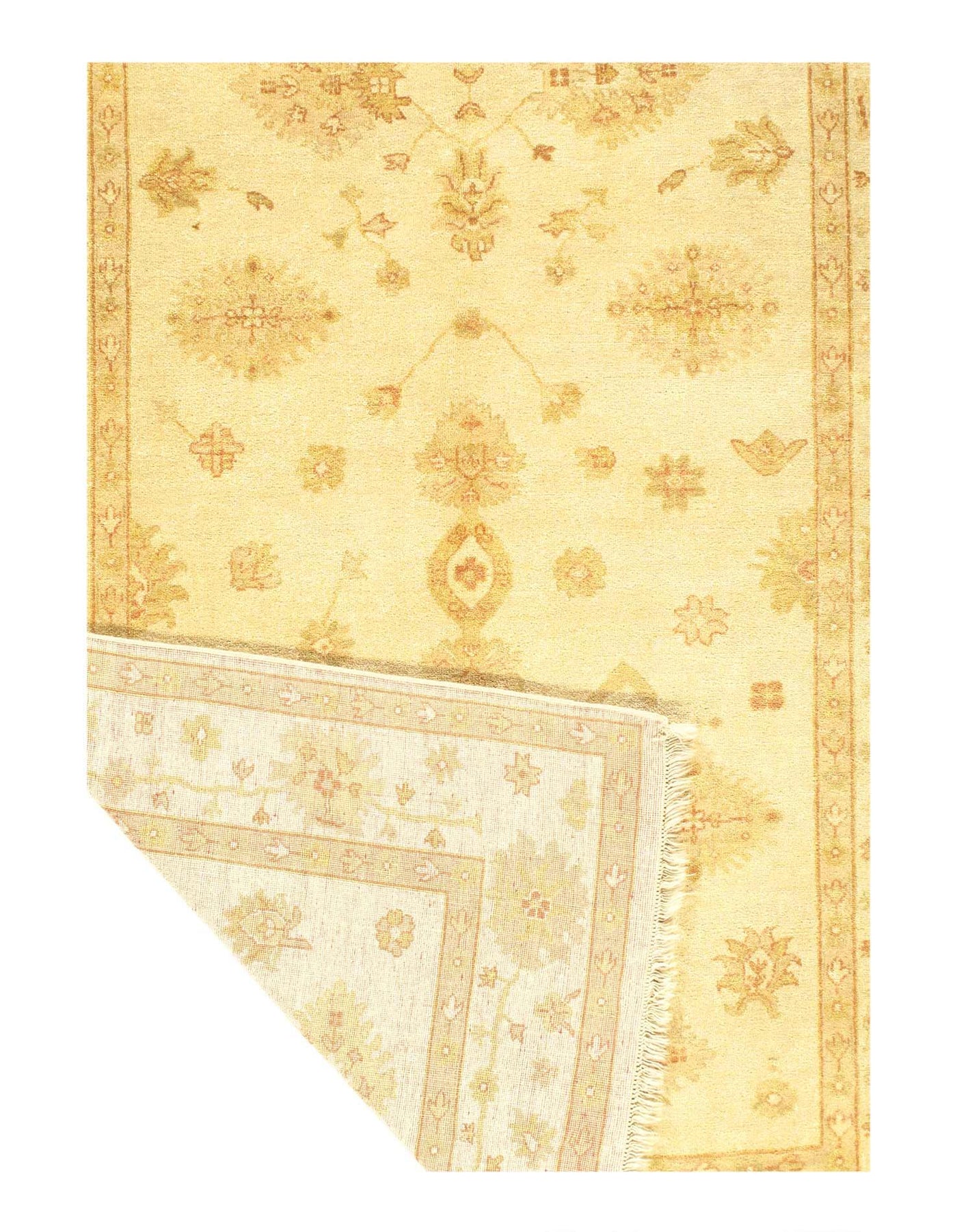 Canvello Fine Hand Knotted Oushak Design Rug - 6'4'' x 9' - Canvello