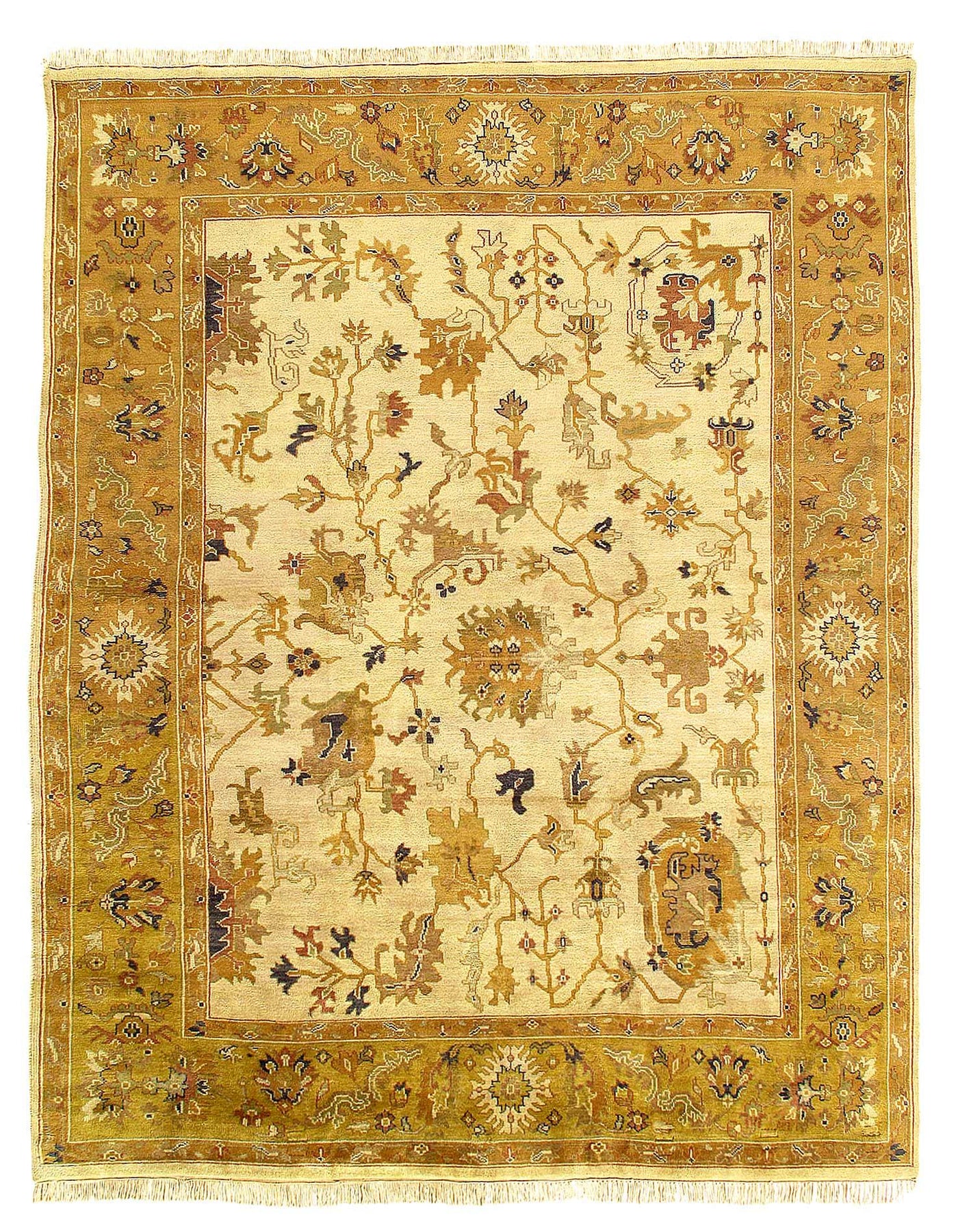 Canvello Fine Hand Knotted Oushak design Rug - 7'11'' X 9'11'' - Canvello