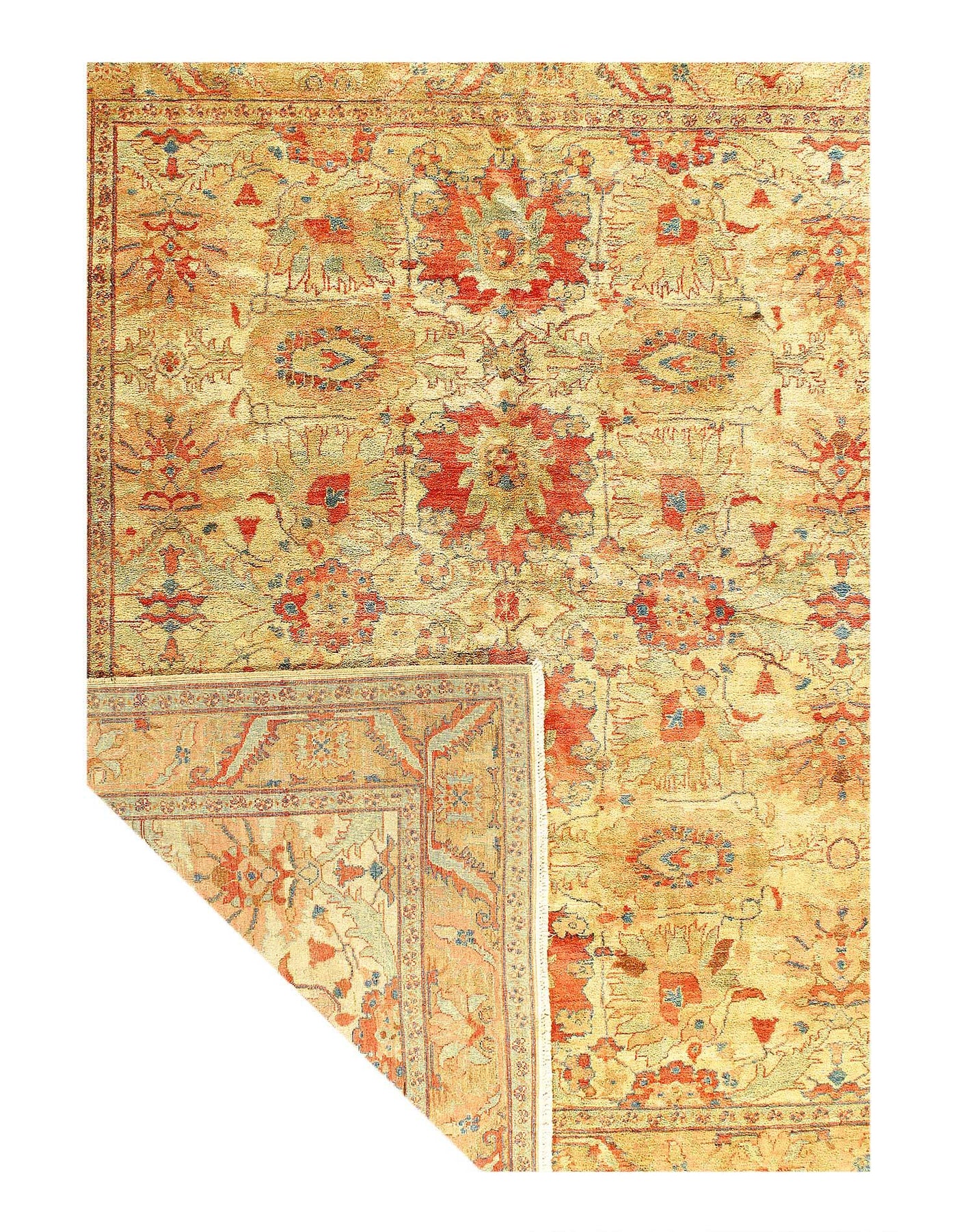 Canvello Fine Hand Knotted Oushak design Rug - 8'2'' X 9'8'' - Canvello