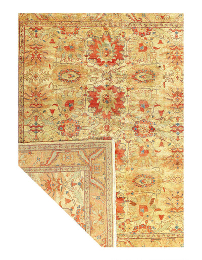 Canvello Fine Hand Knotted Oushak design Rug - 8'2'' X 9'8'' - Canvello