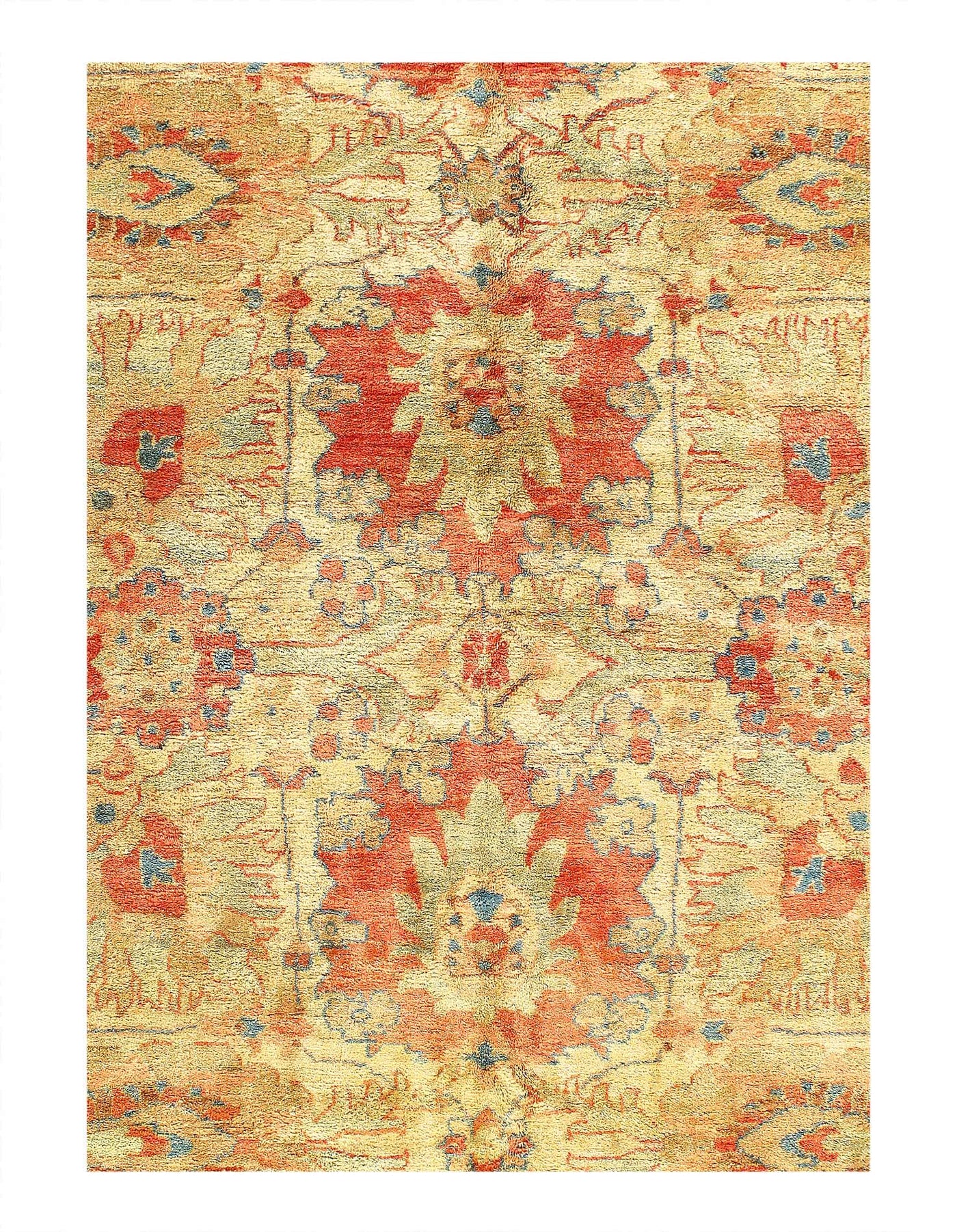 Canvello Fine Hand Knotted Oushak design Rug - 8'2'' X 9'8'' - Canvello