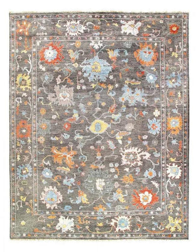 Canvello Fine Hand Knotted Oushak Design Rug - 9'2''X 11'9''