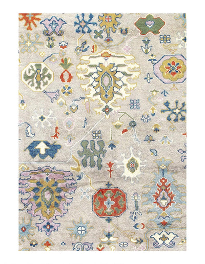 Canvello Fine Hand Knotted Oushak Design Rug - 9'1'' X 12' - Canvello