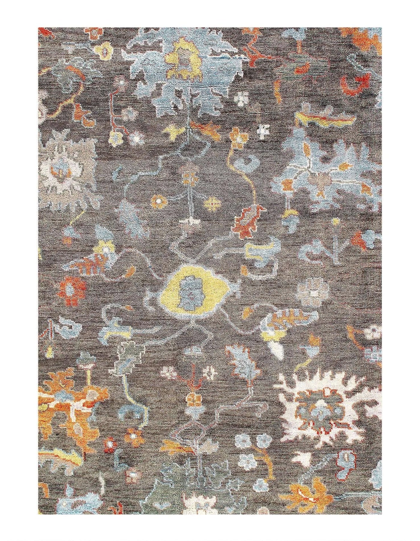 Canvello Fine Hand Knotted Oushak Design Rug - 9'2''X 11'9'' - Canvello