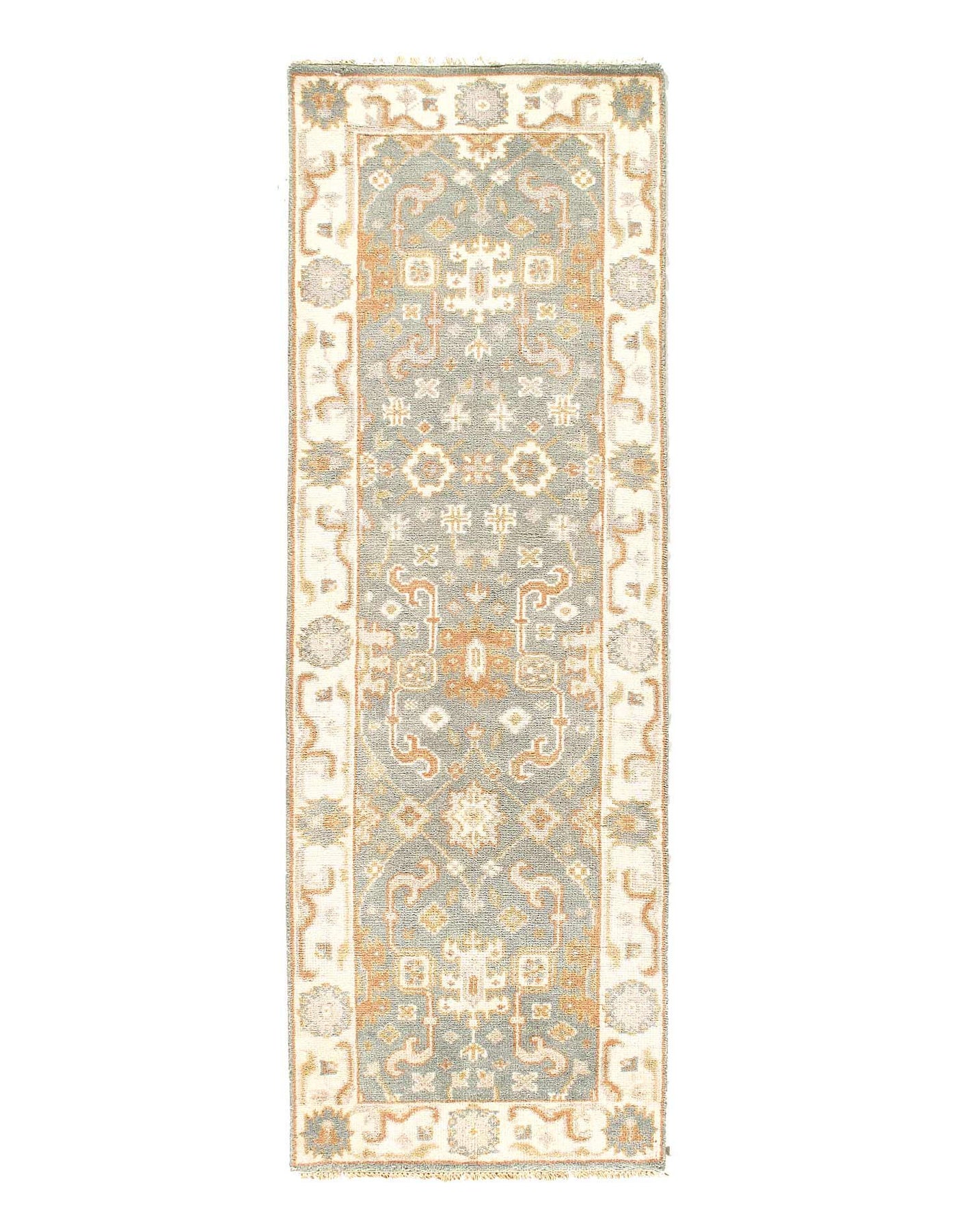 Canvello Fine Hand Knotted Oushak Runner - 2'7'' X 8'