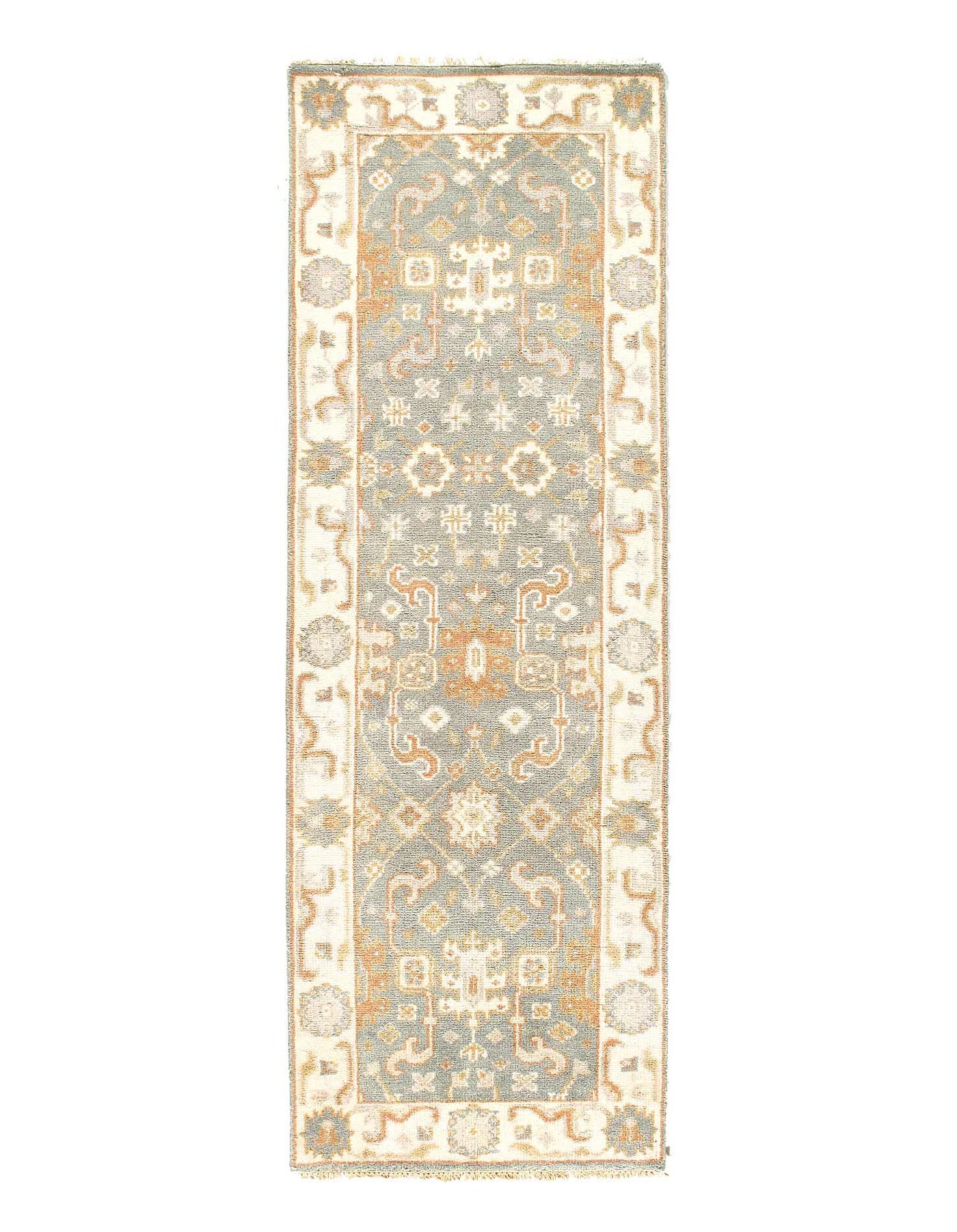 Canvello Fine Hand Knotted Oushak Runner - 2'7'' X 8' - Canvello