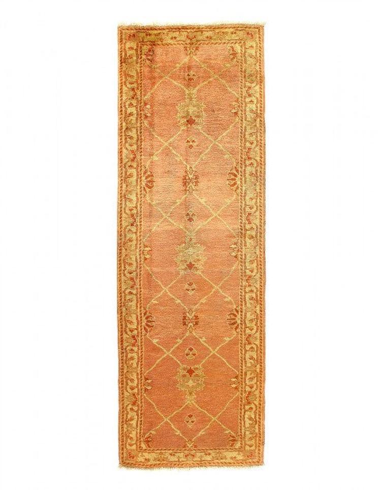 Canvello Fine Hand Knotted Oushak runner 3'3'' X 9'8'' - Canvello