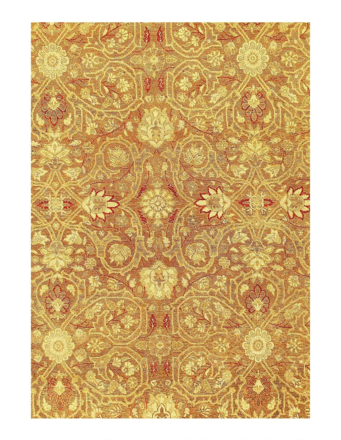 Canvello Fine Hand Knotted Pak Silkroad Tabriz Design Rug - 6'1'' X 9'3'' - Canvello