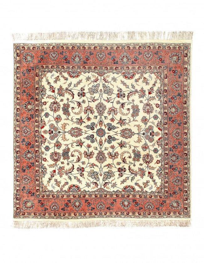 Canvello Fine Hand Knotted Pak Silkroad Tabriz square rug - 6' X 6' - Canvello