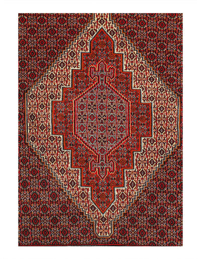 Canvello Fine Hand Knotted Persain Bidjar Rug - 4'1'' X 5'3'' - Canvello