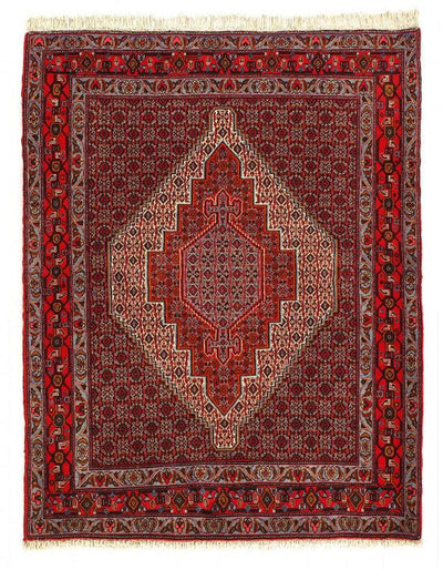 Canvello Fine Hand Knotted Persain Bidjar Rug - 4'1'' X 5'3'' - Canvello