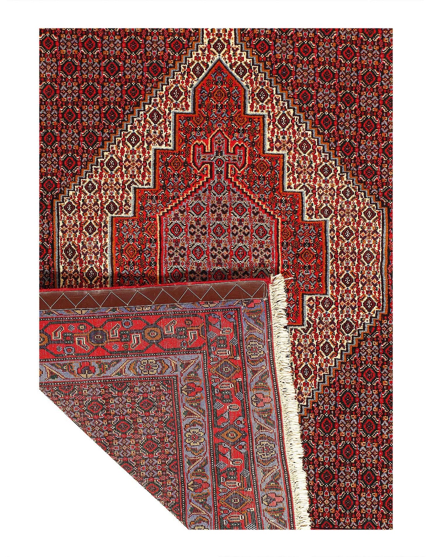 Canvello Fine Hand Knotted Persain Bidjar Rug - 4'1'' X 5'3'' - Canvello