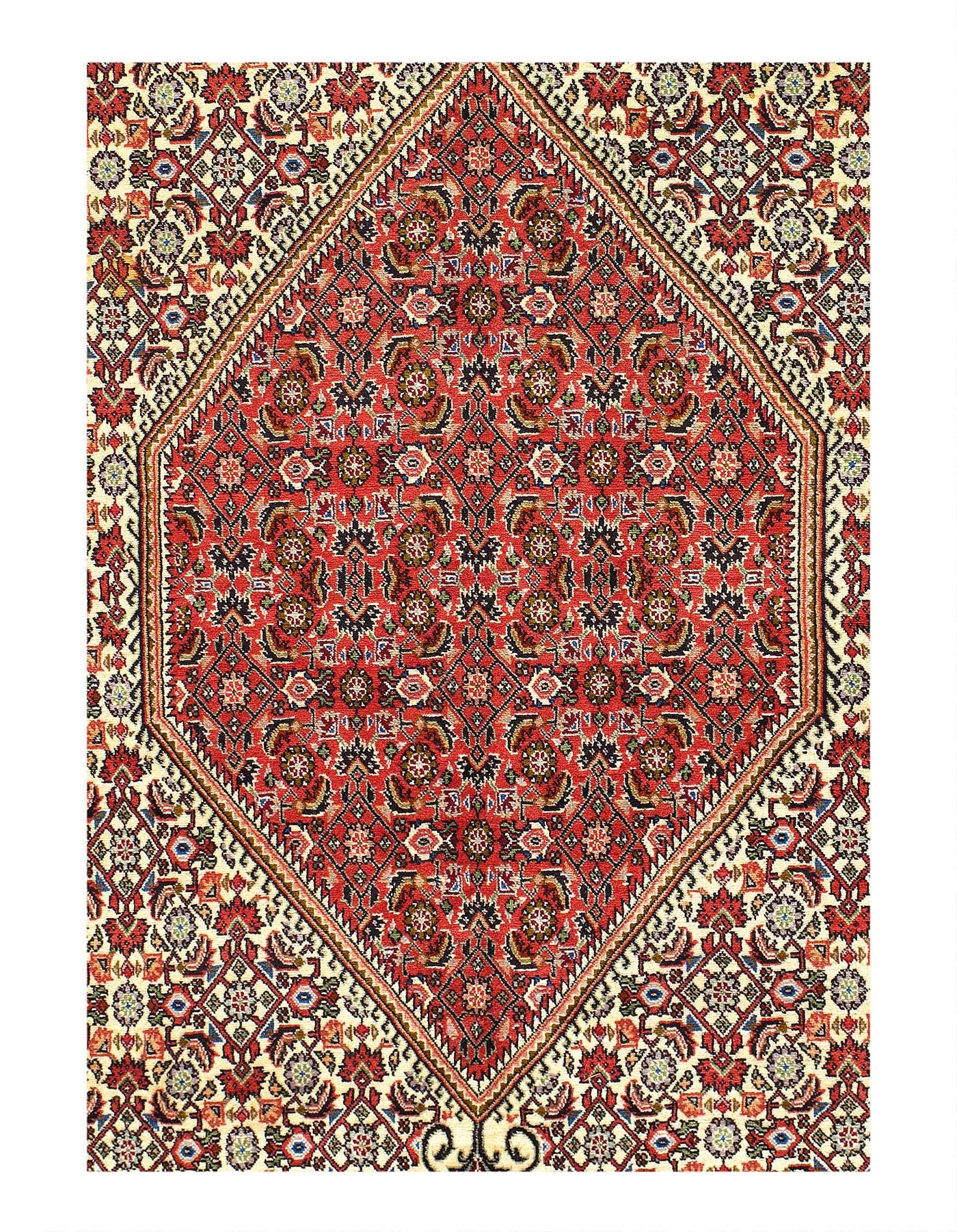 Canvello Fine Hand Knotted Persain Bidjar Rug - 6'5" X 9'5" - Canvello