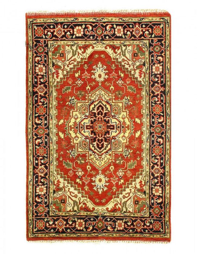 Canvello Fine Hand Knotted Persain Serapi Design Rug - 3'11'' X 5'11'' - Canvello