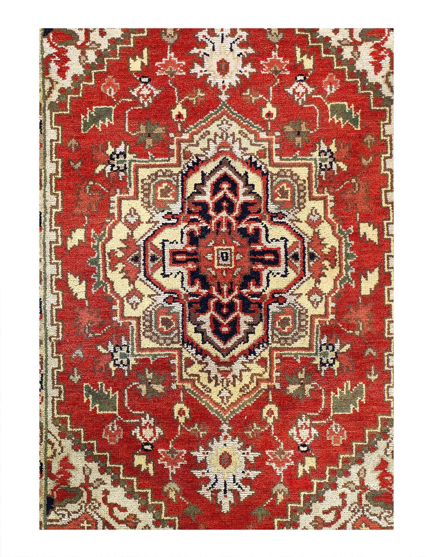 Canvello Fine Hand Knotted Persain Serapi Design Rug - 3'11'' X 5'11'' - Canvello