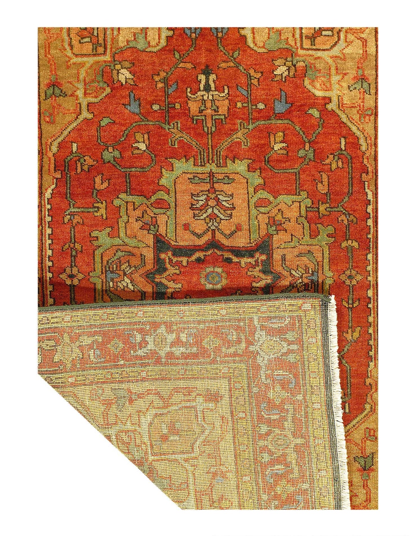 Canvello Fine Hand Knotted Persain Serapi Design Rug - 3'9'' X 5'11'' - Canvello