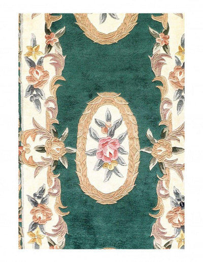 Canvello Fine Hand Knotted Pure silk Abusson runner - 2'6'' X 8'
