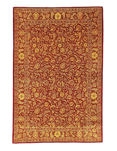 Canvello Fine Hand Knotted Pure silk Silkroad Qum 3'3'' X 4'9'' - Canvello