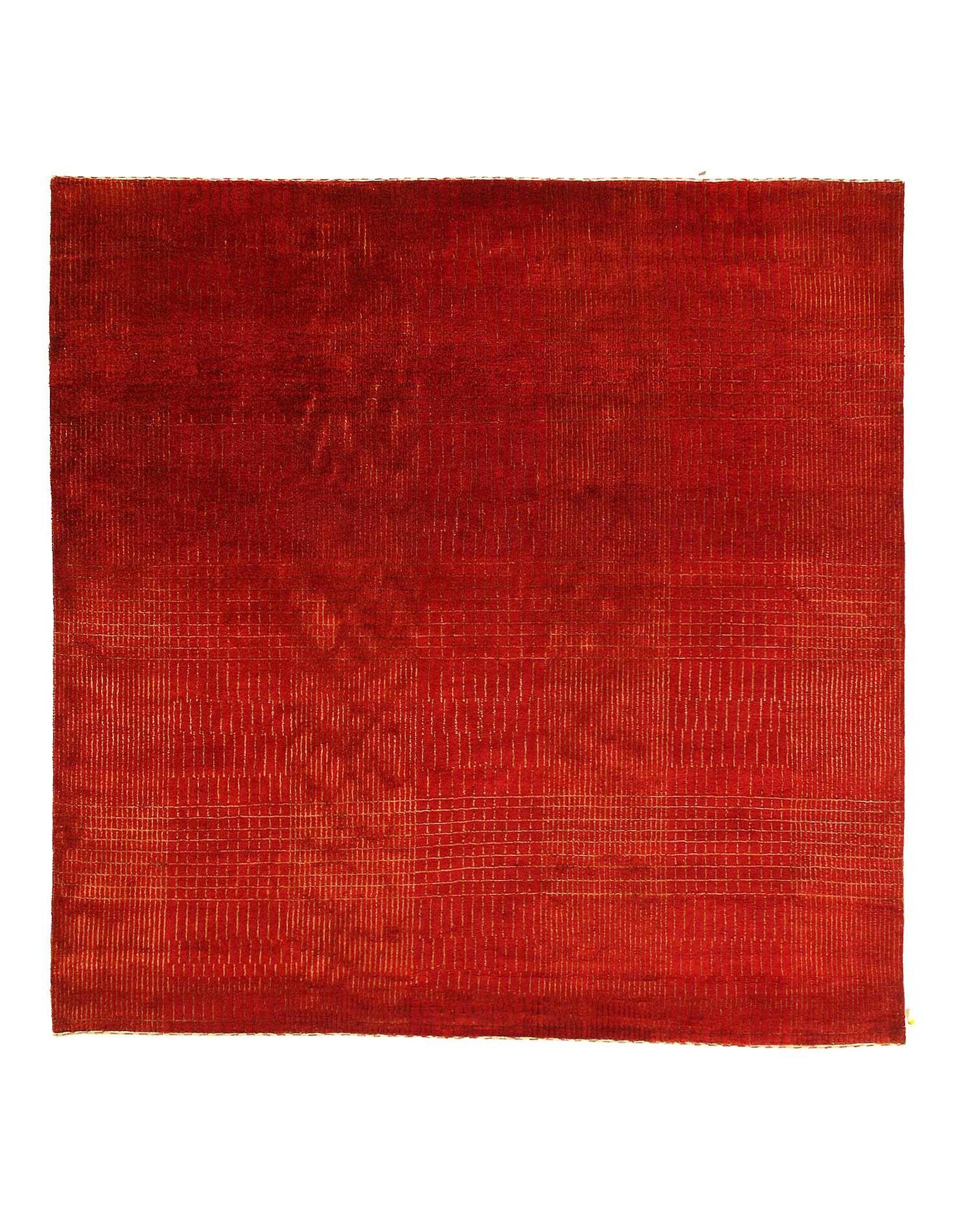 Canvello Fine Hand Knotted Red Area Rug - 6'6'' X 6'6'' - Canvello