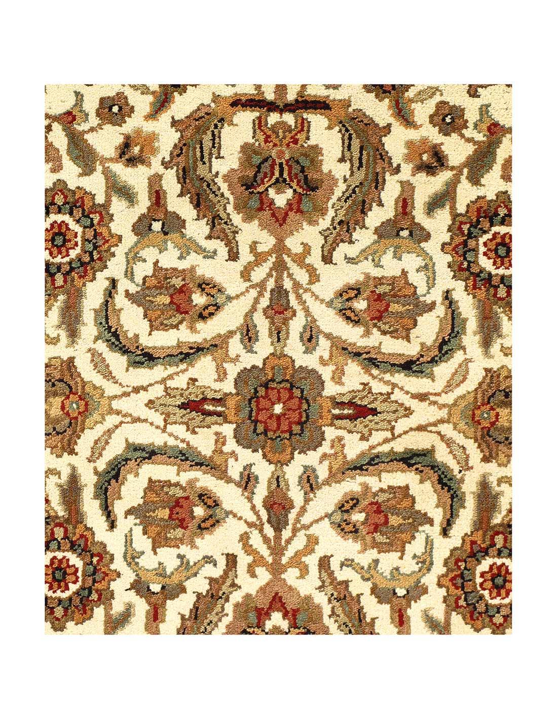 Canvello Fine Hand Knotted round Agra Round Rug - 6'1'' X 6'1'' - Canvello