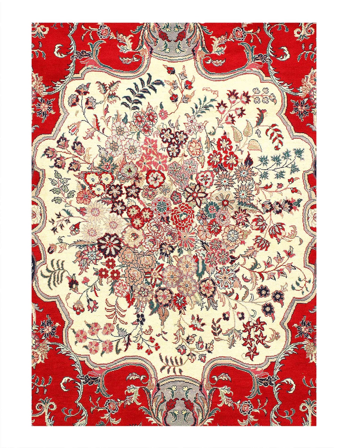 Canvello Fine Hand Knotted Savonnerie design Rug - 8' X 10'8'' - Canvello